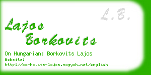 lajos borkovits business card